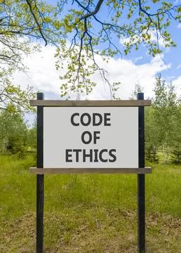 Code of ethics words symbol. Concept words Code of ethics on beautiful white  스톡 사진