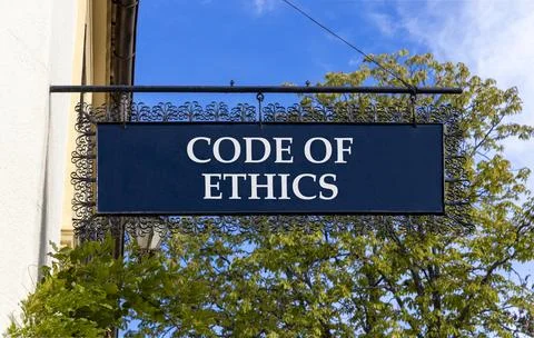 Code of ethics words symbol. Concept words Code of ethics on beautiful blac.. Foto stock