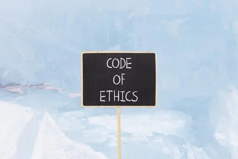 Code of ethics words symbol. Concept words Code of ethics on beautiful blac.. 스톡 사진