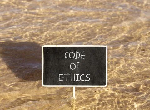 Code of ethics words symbol. Concept words Code of ethics on beautiful blac.. Foto stock