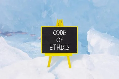Code of ethics words symbol. Concept words Code of ethics on beautiful blac.. 스톡 사진