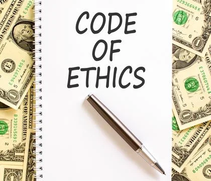 Code of ethics words symbol. Concept words Code of ethics on beautiful whit.. Foto stock