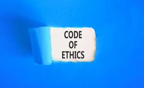 Code of ethics words symbol. Concept words Code of ethics on beautiful whit.. Foto stock