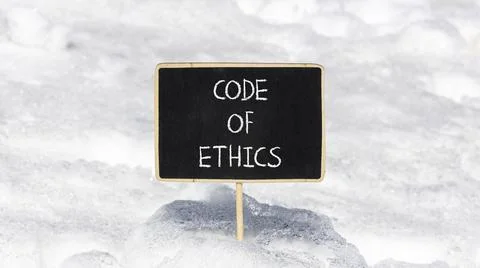 Code of ethics words symbol. Concept words Code of ethics on beautiful blac.. Fotos Stock