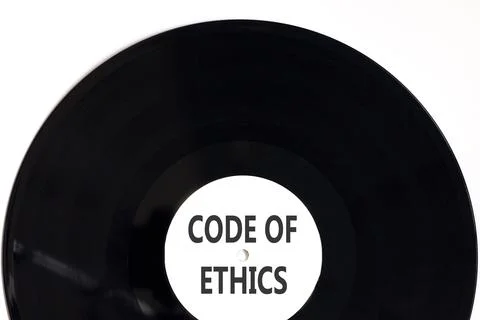 Code of ethics words symbol. Concept words Code of ethics on beautiful blac.. Stockfoto's