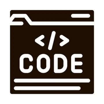Code File Computer System Vector Icon 스톡 일러스트