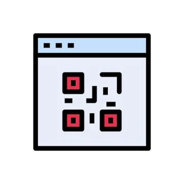 Code flat color icon Stock Illustration