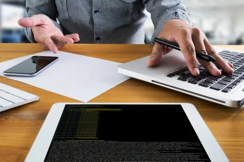 Code focus on programming code Coding  Php Html Coding Cyberspace Stock-Fotos