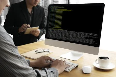 Code focus on programming code Coding  Php Html Coding Cyberspace Stock Photos