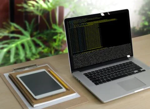 Code focus on programming code Coding  Php Html Coding Cyberspace Stock Photos