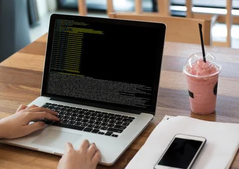 Code focus on programming code Coding  Php Html Coding Cyberspace Stock Photos