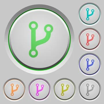 Code fork push buttons 스톡 일러스트