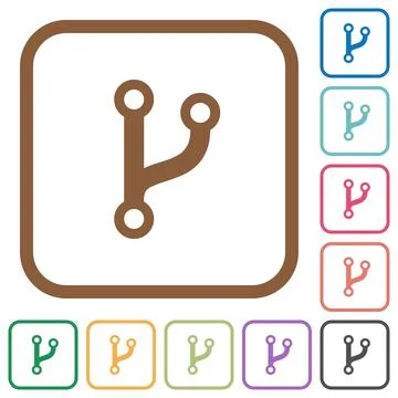 Code fork simple icons Stock-Illustration