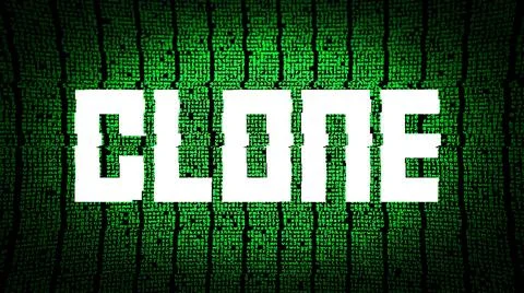 Code glitch clone 스톡 일러스트