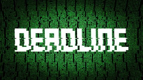 Code glitch deadline Illustrazione stock