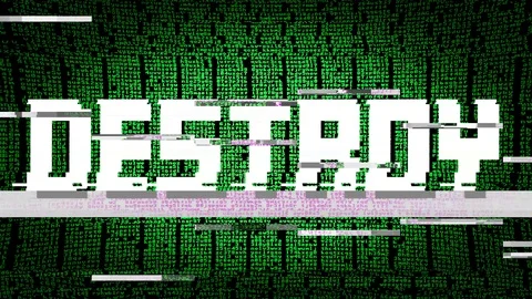 Code glitch destroy Stock Footage 94713260