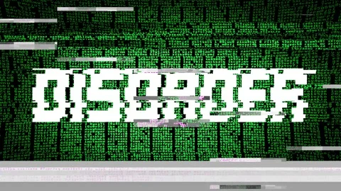 Code glitch disclaimer Stock Footage 94714694