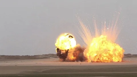 A Code H demolition, American military missile test, 2010s Stock Footage 112533146