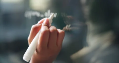 Code, hand and person with glass board, writing and scripting with system Video stock 311476861