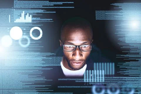 This code has too many layers. Cropped shot of a young male hacker cracking a 스톡 사진