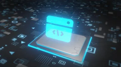 Code, HTML, php web programming source code. Abstract code concept background Stock Illustration