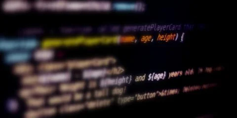 Code, HTML, php web programming source code. Abstract code background. Stock Photos