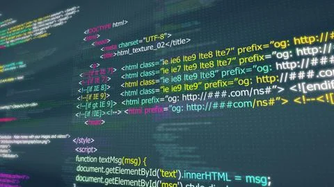 Code, HTML web programming  background Stock Illustration