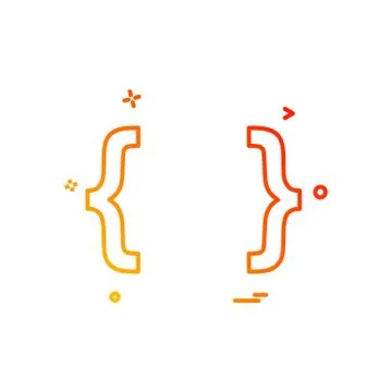 Code icon design vector Stock-Illustration