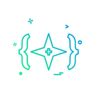 Code icon design vector Illustrazione stock