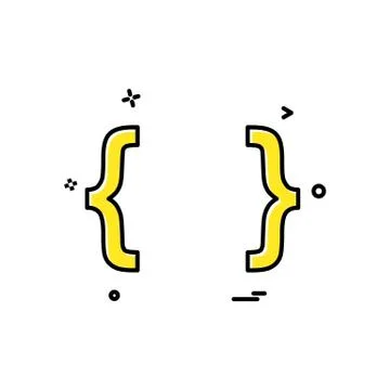 Code icon design vector 스톡 일러스트