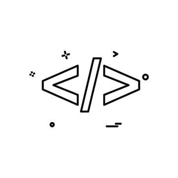 Code icon design vector Stock-Illustration