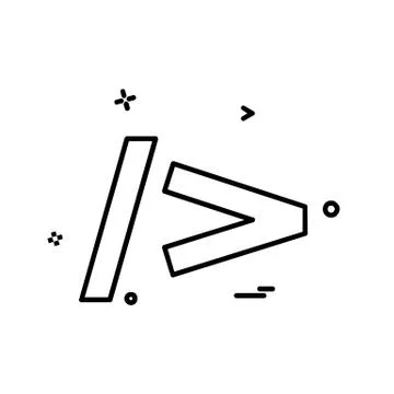 Code icon design vector Stock-Illustration