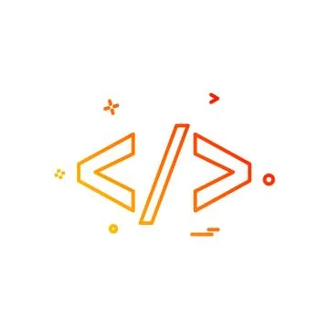 Code icon design vector イラスト素材