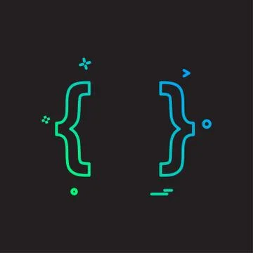 Code icon design vector イラスト素材