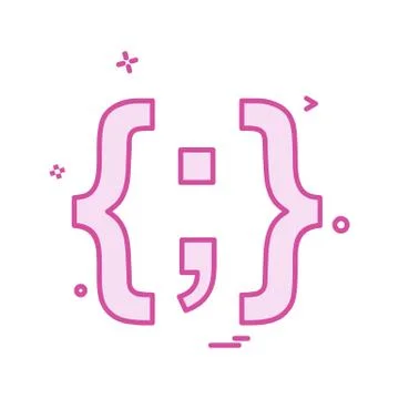 Code icon design vector Stock Illustration