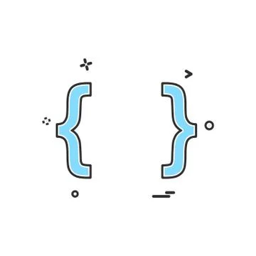 Code icon design vector Stock Illustration
