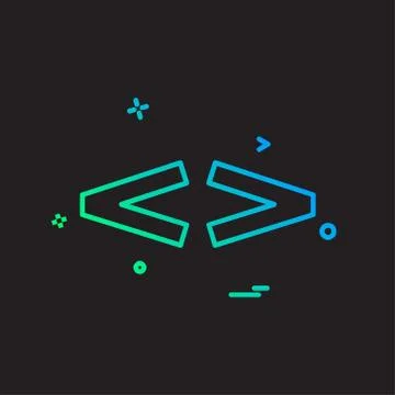 Code icon design vector 스톡 일러스트