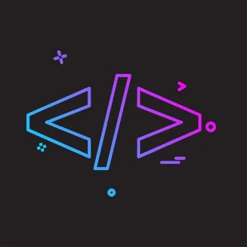 Code icon design vector イラスト素材