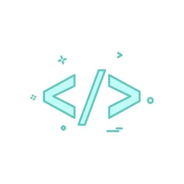 Code icon design vector 스톡 일러스트
