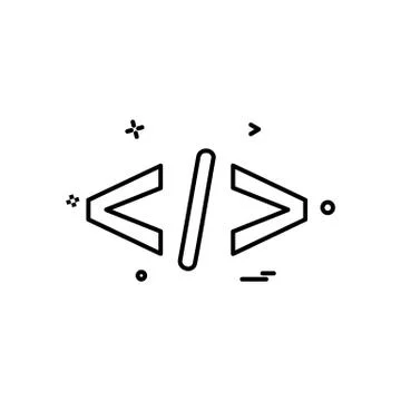 Code icon design vector イラスト素材