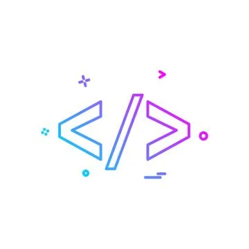 Code icon design vector 스톡 일러스트