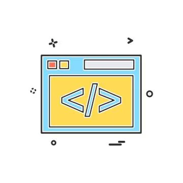 Code icon design vector Stock-Illustration