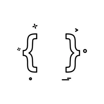 Code icon design vector Stock-Illustration