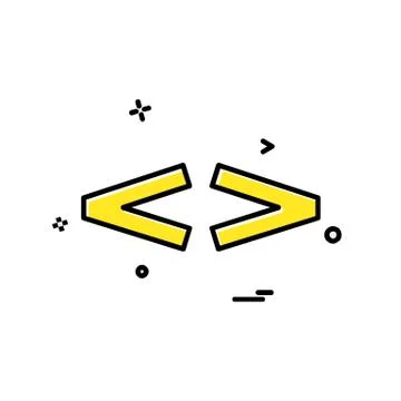 Code icon design vector Illustrazione stock