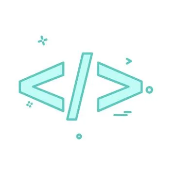 Code icon design vector Illustrazione stock