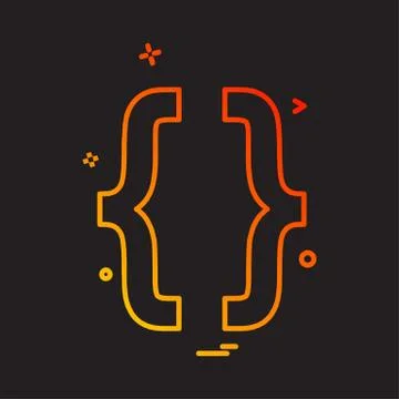 Code icon design vector イラスト素材