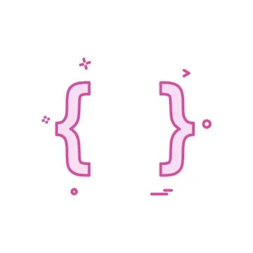 Code icon design vector Stock Illustration