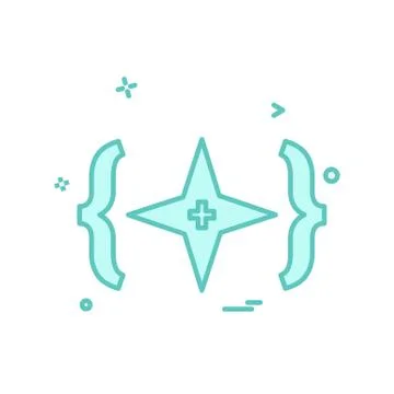 Code icon design vector Illustrazione stock