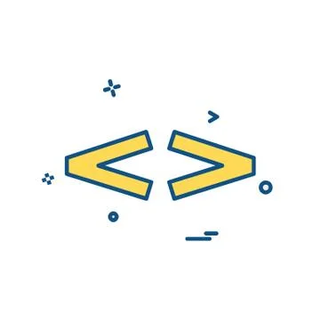 Code icon design vector Stock Illustration