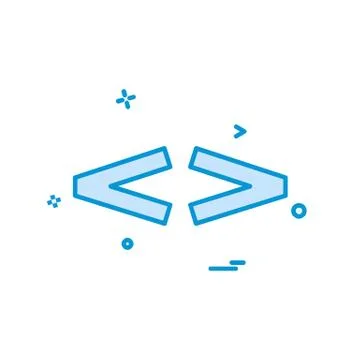 Code icon design vector Illustrazione stock